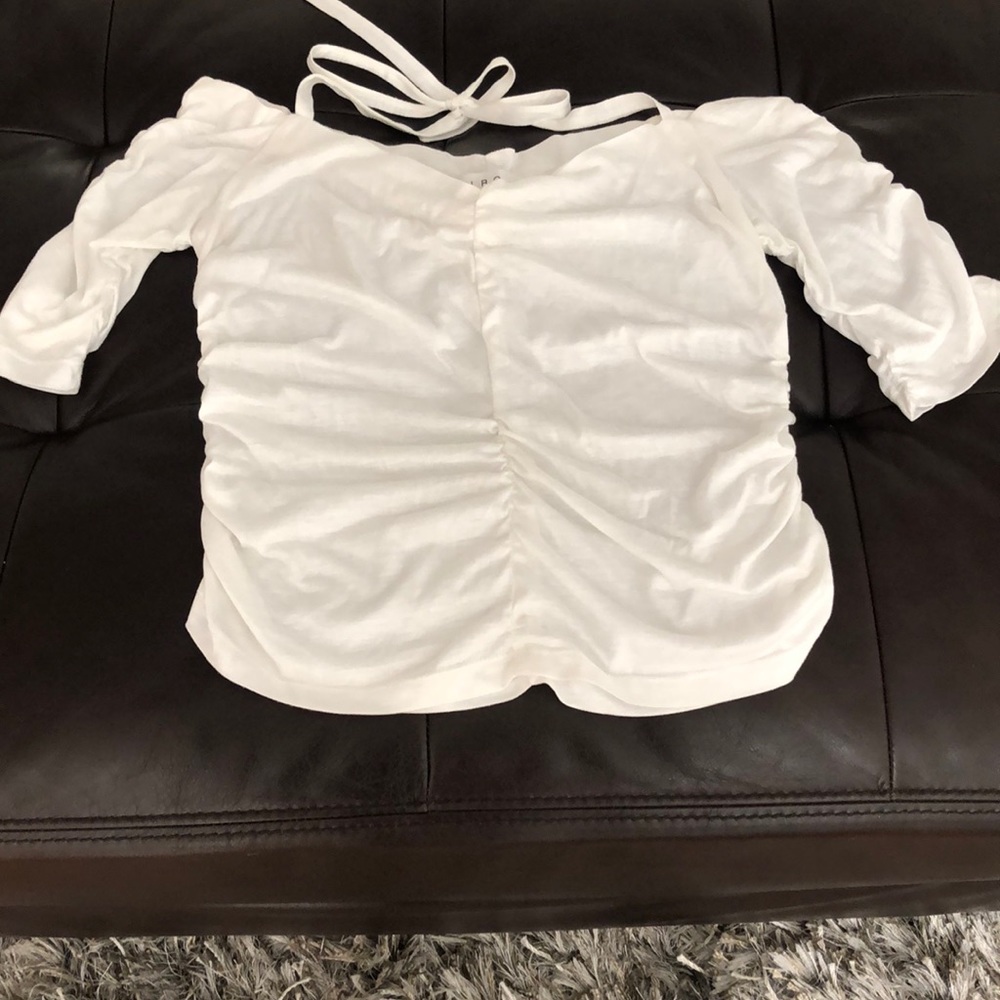 Iro never worn white rouched t shirt, Size small